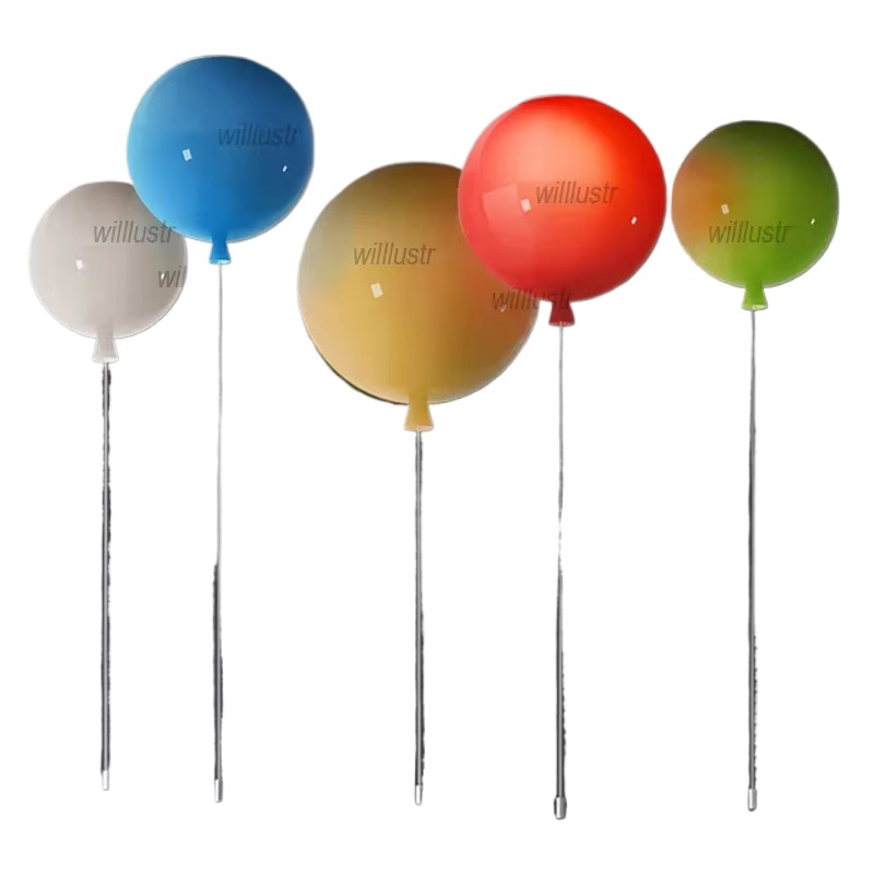 Baby Nursery Ceiling Light - カラフルなガラスバルーンシーリングランプ寝室保育園子供部屋幼稚園ホテルモールベビールームモダンなマルチカラーライト