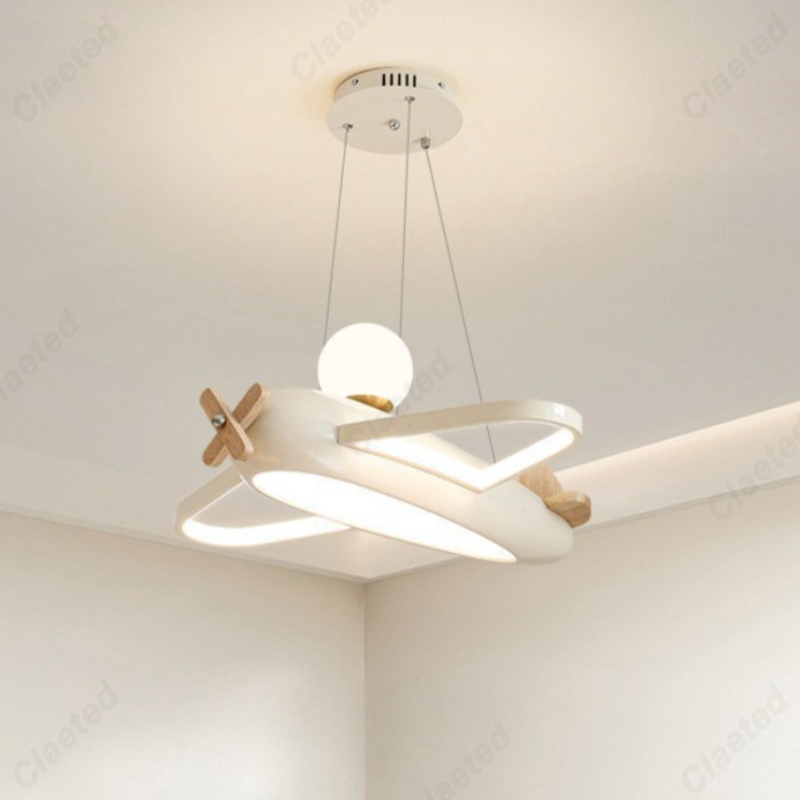 Baby Nursery Ceiling Light - 飛行機ランプ LED 子供部屋 ヘリコプターランプ モダン クリームスタイル