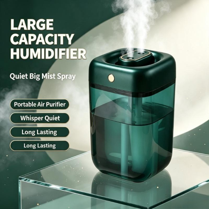 Baby Nursery Air Purifier - 持ち運び可能な静音大容量加湿器空気清浄機、大容量ミスト噴射、赤ちゃん、女性、妊婦、寝室、ホームオフィスに安全