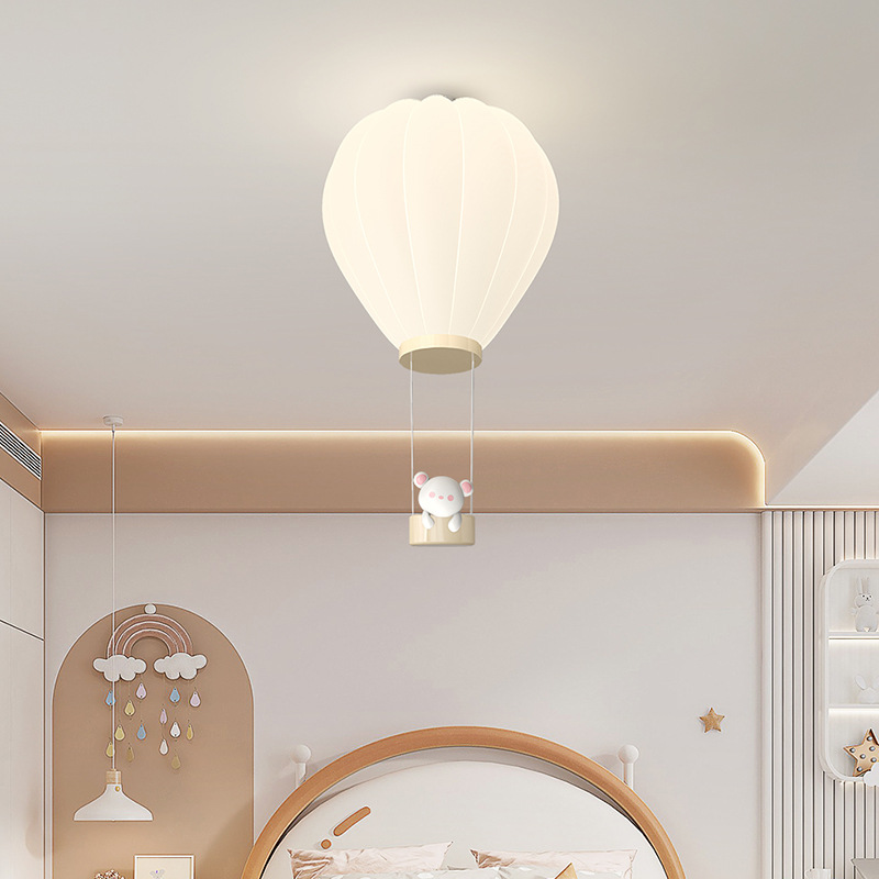 Baby Nursery Hot Air Balloon - クリームスタイル子供部屋シーリングライト白熱気球ライトクリエイティブベビールーム保育園男の子女の子寝室シーリングランプ