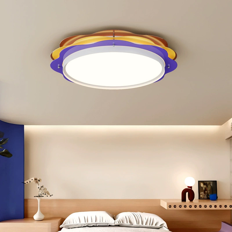 メンフィスカラー子供部屋シーリングランプ LED ラウンドハ - Baby Nursery Ceiling Light のレビューと価格