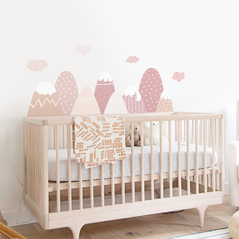 子供部屋用のピンクの山のウォールステッカー,ベビールーム用の - Baby Nursery Hot Air Balloon のレビューと価格