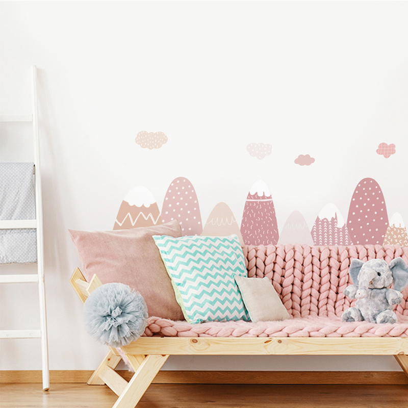 子供部屋用のピンクの山のウォールステッカー,ベビールーム用の - Baby Nursery Hot Air Balloon のレビューと価格