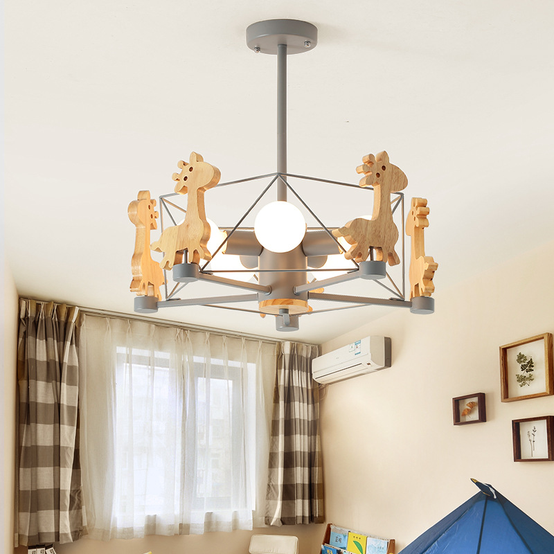 子供部屋,子供部屋,男の子,女の子,寝室用の無垢材の回転する - Baby Nursery Ceiling Light のレビューと価格