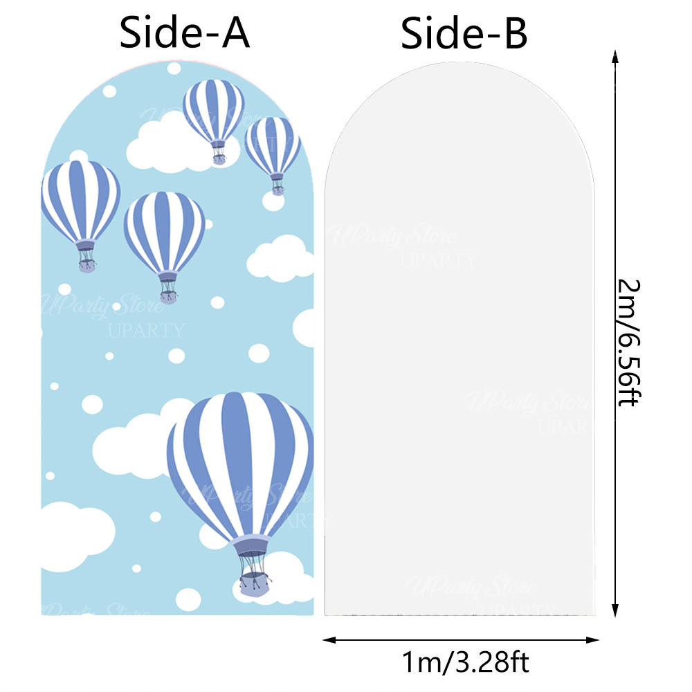 熱気球背景アーチカバー スパンデックス 青白雲 熱気球スタン - Baby Nursery Hot Air Balloon のレビューと価格