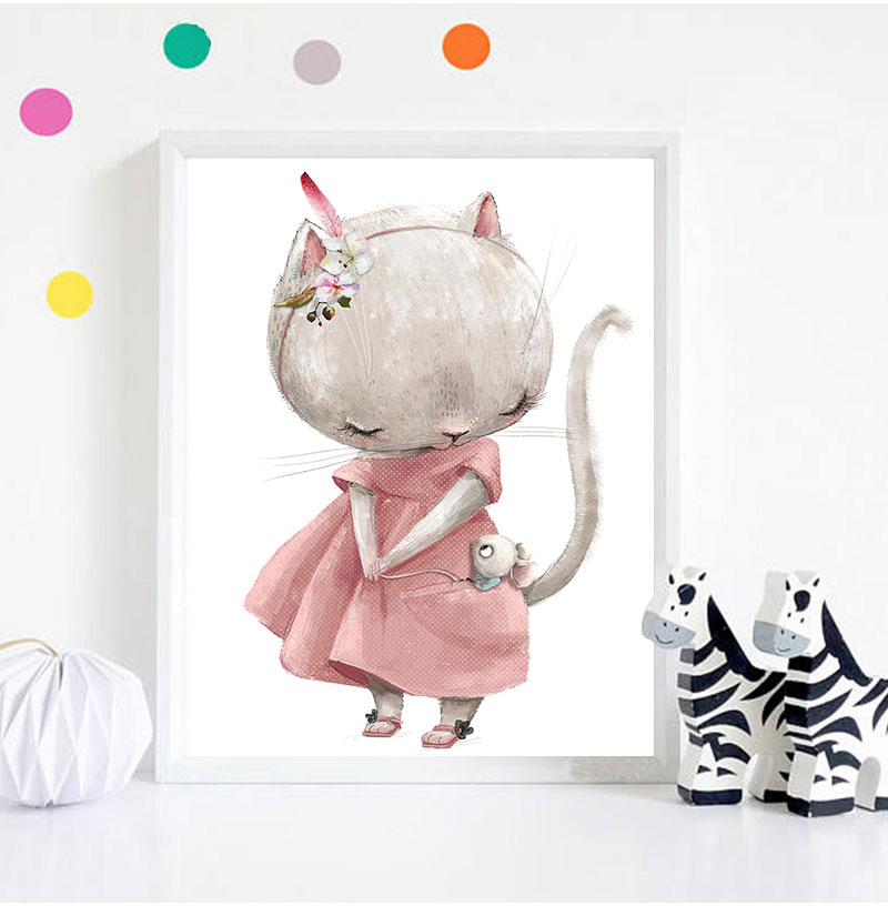 1PC フレームレス装飾アートプリント、クマウサギアートキャ - Baby Nursery Posters のレビューと価格