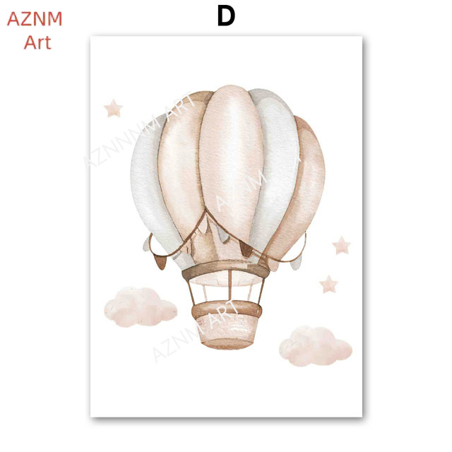 象バルーン虹月星雲スイングベビーキッズポスター壁アート保育園 - Baby Nursery Posters のレビューと価格