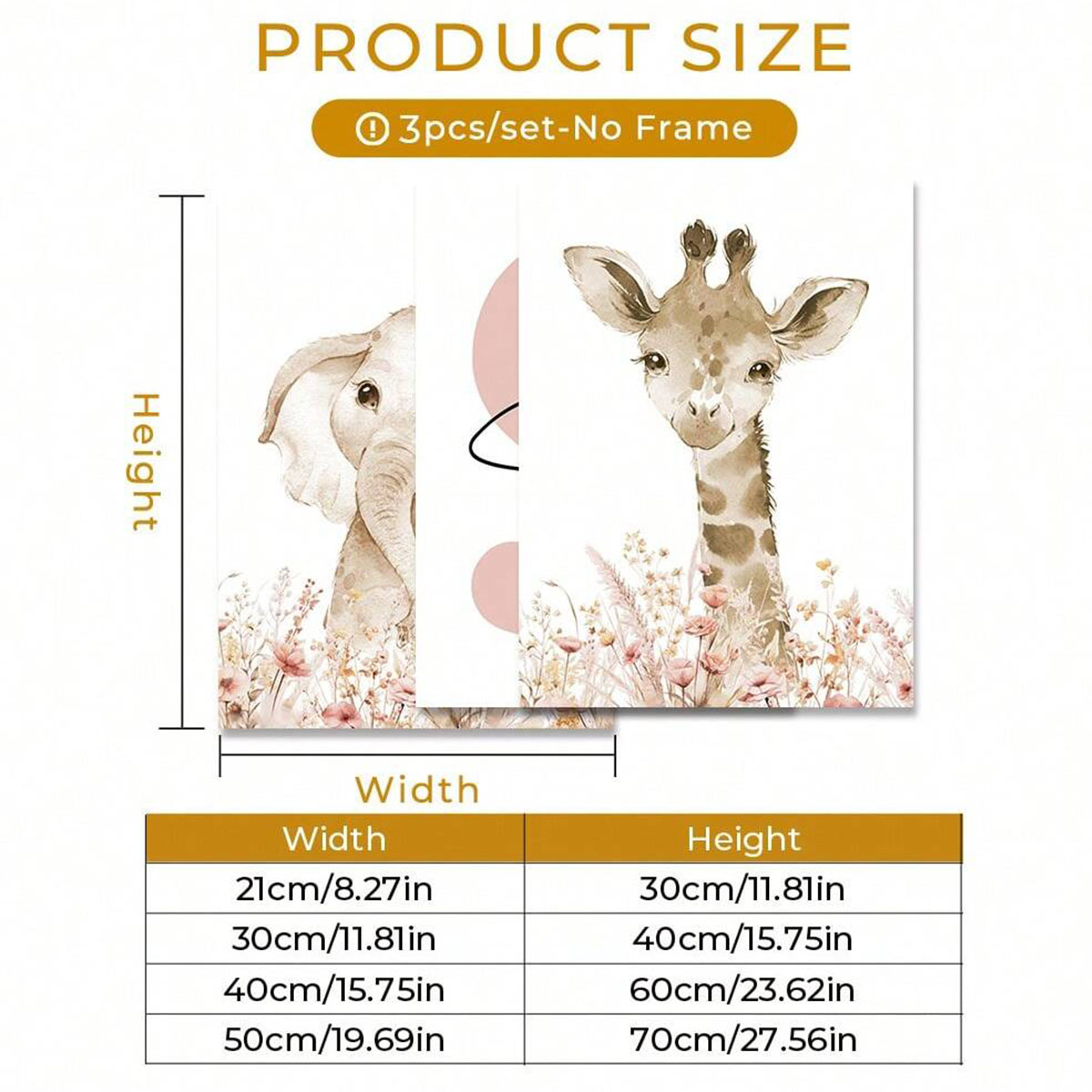 カスタムネーム付き保育園用ウォールアートセット、子供部屋の装 - Baby Nursery Posters のレビューと価格