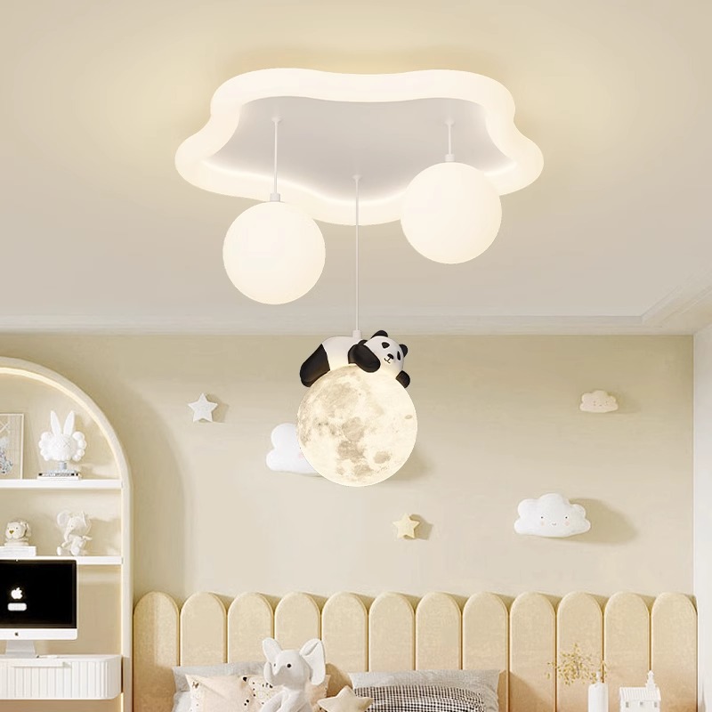 子供の部屋のためのクラウドパンダ天井ライト、バブルボールラン - Baby Nursery Ceiling Light のレビューと価格