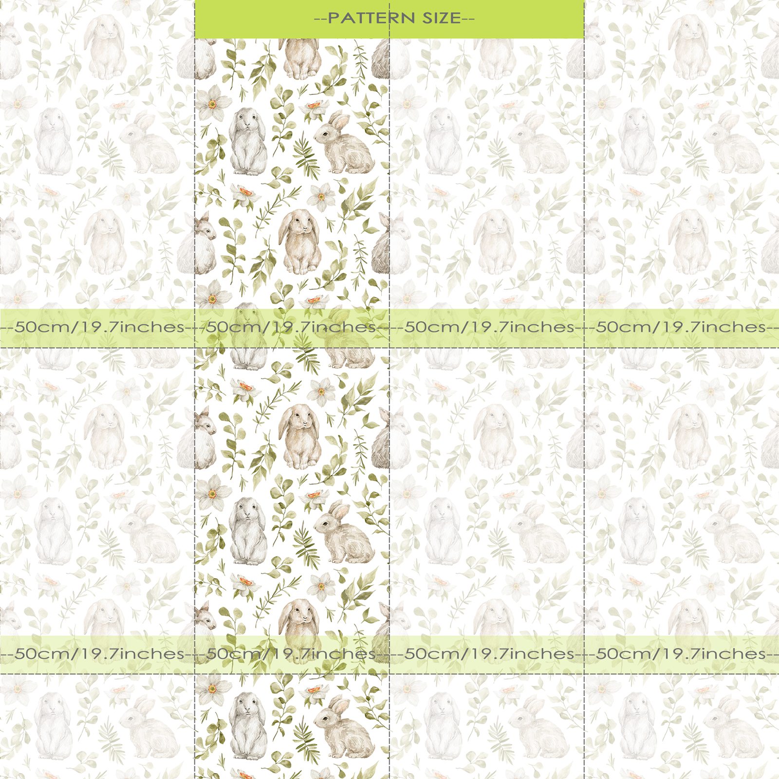 子供部屋用のウサギの壁紙,保育園の壁の装飾,女の赤ちゃんの部 - Baby Nursery Green のレビューと価格