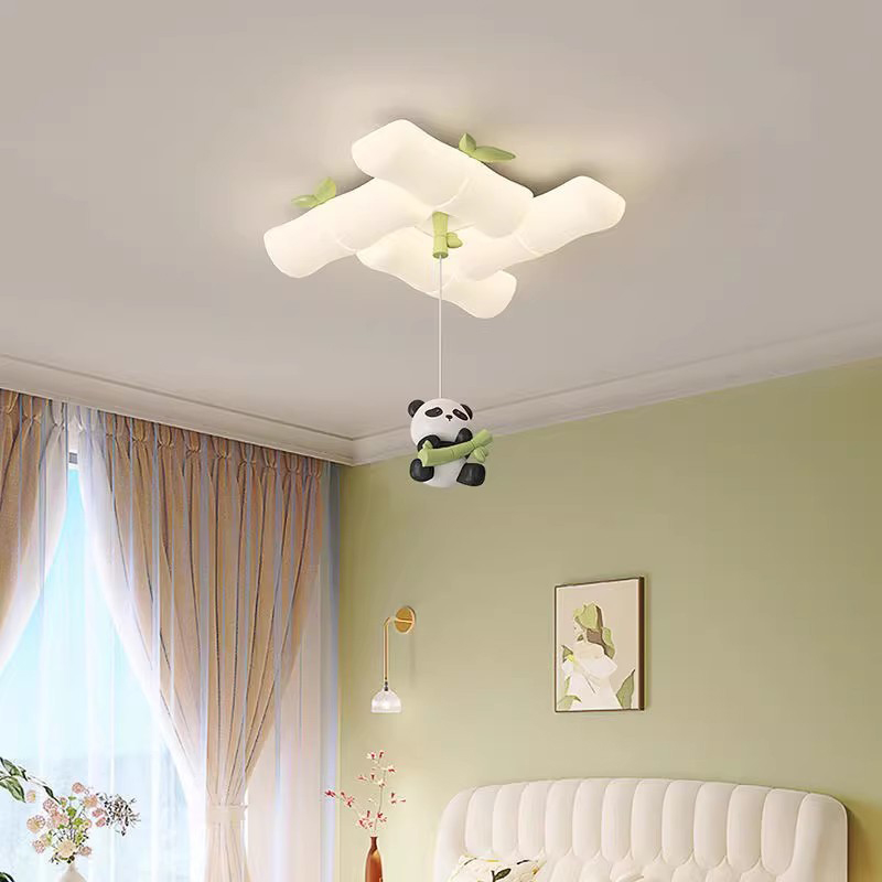 子供部屋ベビールーム天井照明LEDパンダ竹ランプモダンクリー - Baby Nursery Green のレビューと価格