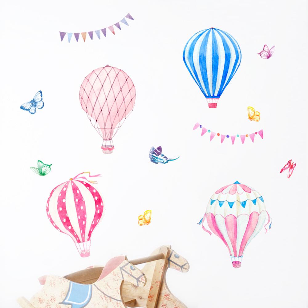 漫画熱気球ウォールステッカー子供の寝室の装飾壁紙ベビールーム - Baby Nursery Hot Air Balloon のレビューと価格