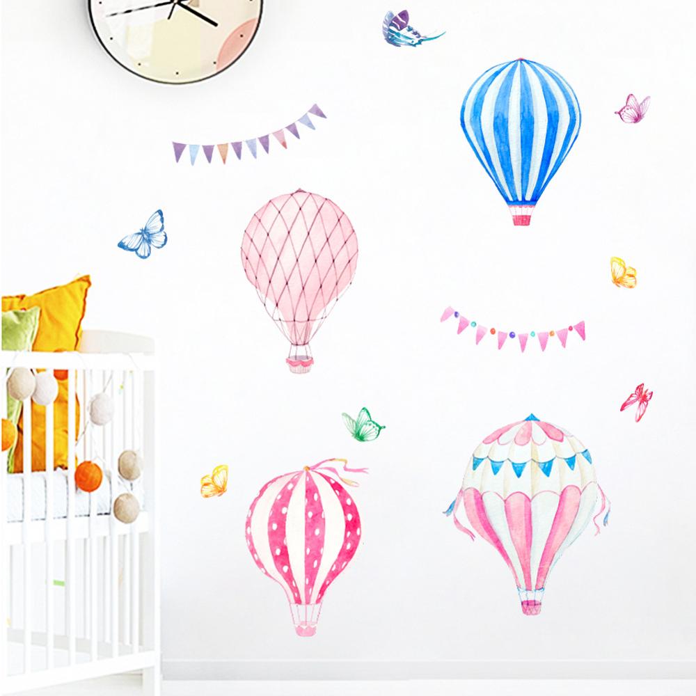 漫画熱気球ウォールステッカー子供の寝室の装飾壁紙ベビールーム - Baby Nursery Hot Air Balloon のレビューと価格