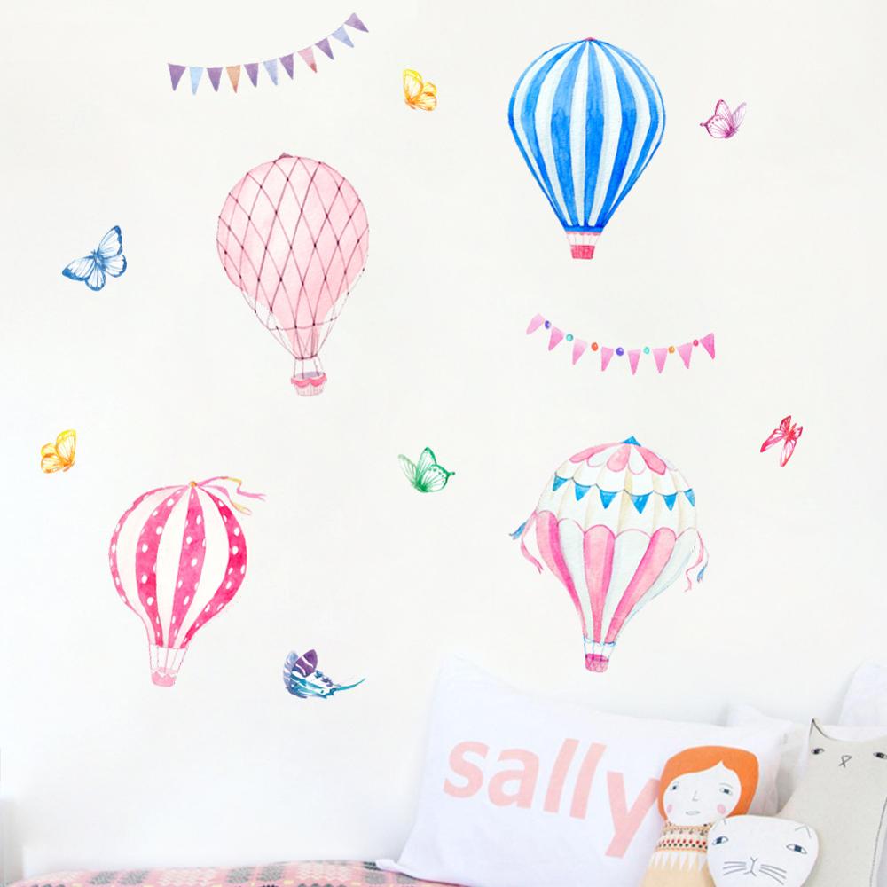 漫画熱気球ウォールステッカー子供の寝室の装飾壁紙ベビールーム - Baby Nursery Hot Air Balloon のレビューと価格