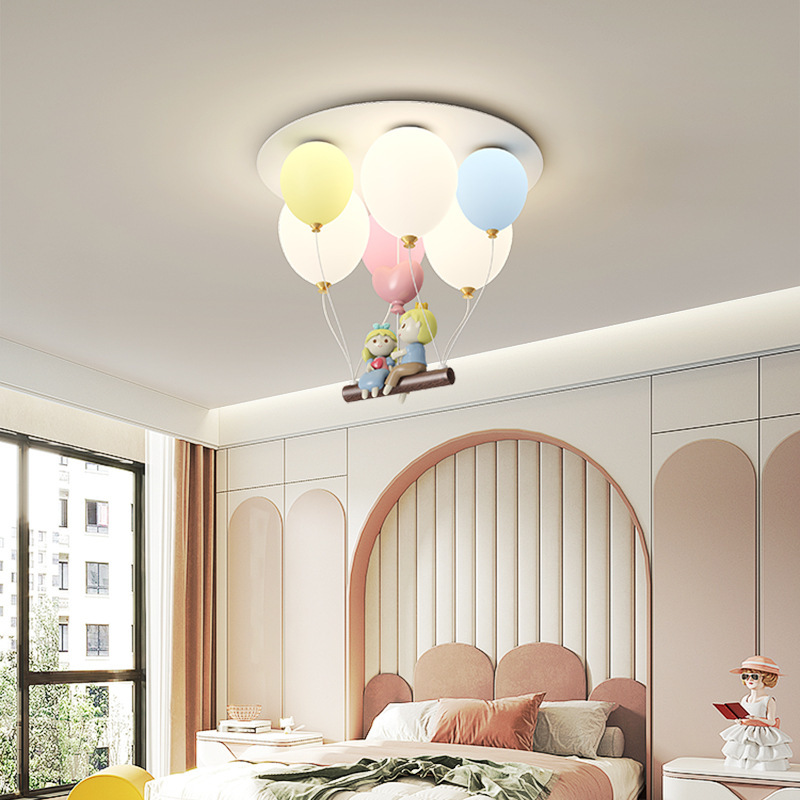 カラフルな風船子供部屋の天井ランプ男の子女の子の寝室の装飾ラ - Baby Nursery Ceiling Light のレビューと価格