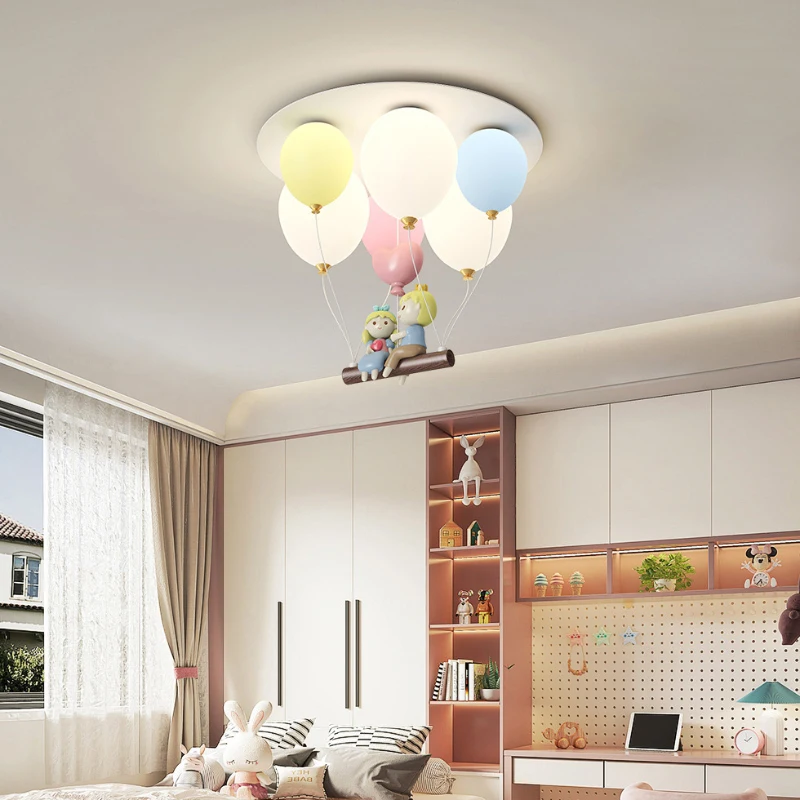 カラフルな風船子供部屋の天井ランプ男の子女の子の寝室の装飾ラ - Baby Nursery Ceiling Light のレビューと価格