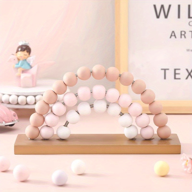 レインボーガール 3D ベビールーム装飾 ピンク 木製 ビー - Baby Nursery Pink のレビューと価格