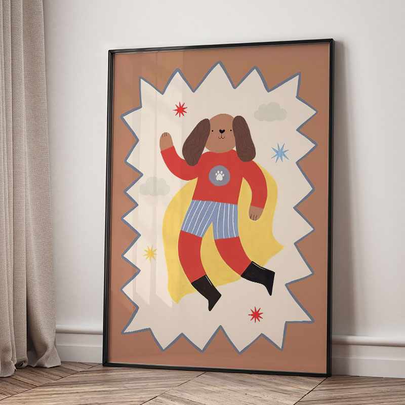 面白い漫画の超クールな子供部屋の壁飾りキャンバス絵画、クマ、 - Baby Nursery Posters のレビューと価格