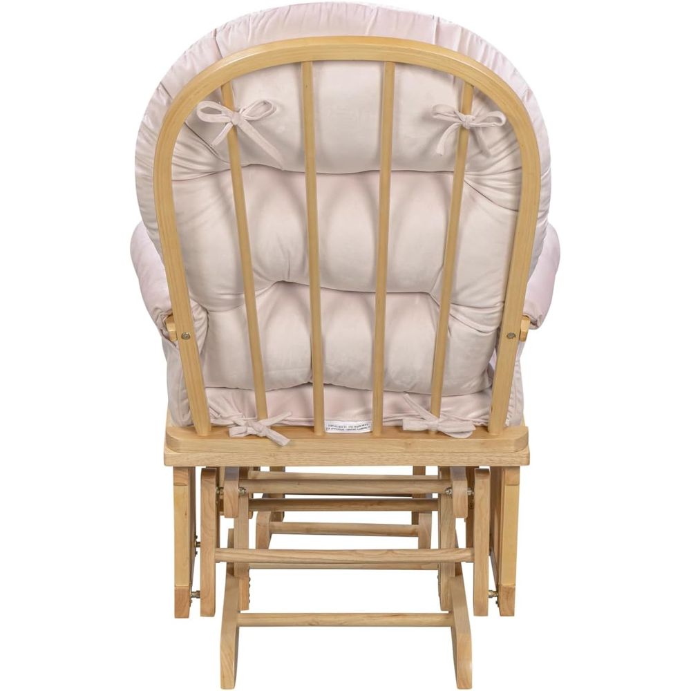 マディソンナーサリーロッキングチェア、オットマン付き、木製グ - Baby Nursery Pink のレビューと価格